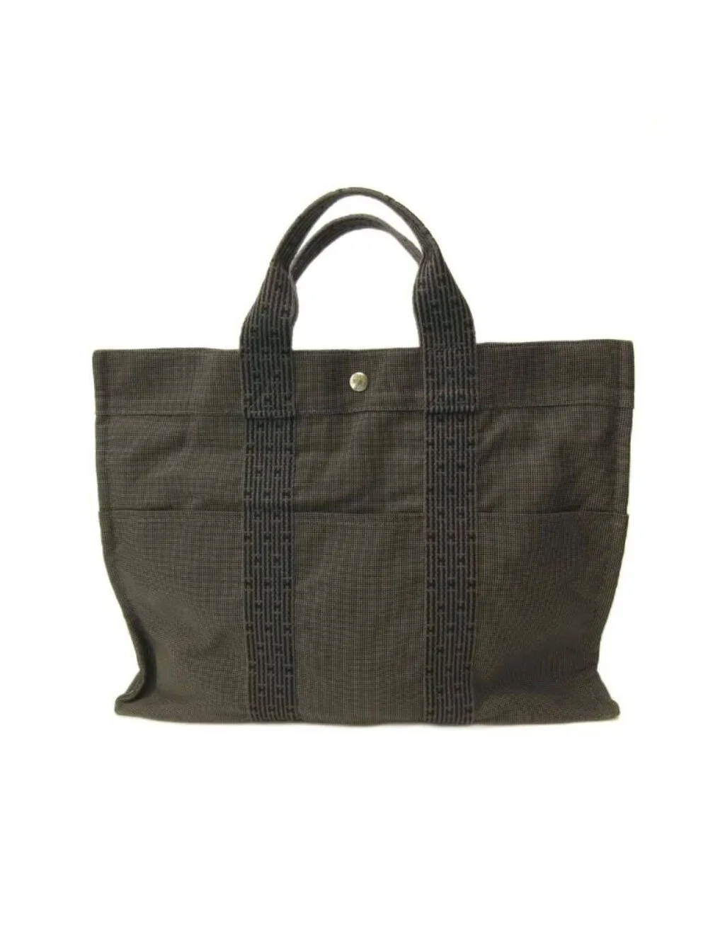 Hermes Her Line MM Herline Tote Canvas Gray